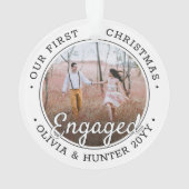 2 Foto Verlobung 1. Weihnachtsschwarz und Weiß Ornament (Rückseite)