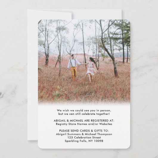 2 Foto Virtual Coups Brautparty per Mail Einladung (Rückseite)