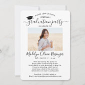 2 Foto Virtual Graduation Party Modernes Skript Einladung (Vorderseite)