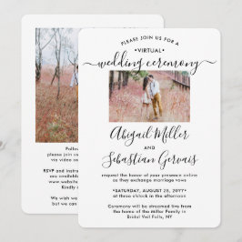 2 Foto Virtual Wedding Livestream Long Distance Einladung