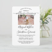 2 Foto Virtual Wedding Livestream Long Distance Einladung (Stehend Vorderseite)