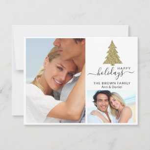 2 Foto von Leimstadt Gold Glitter Christmas Tree H Feiertagskarte