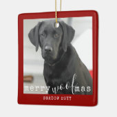 2 Foto von Two Dogs Merry WoofMas Rustic Red Keramikornament (Links)
