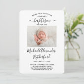 2 Foto von Virtual Baptism Christening Boy or Girl Einladung (Stehend Vorderseite)