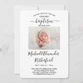 2 Foto von Virtual Baptism Christening Boy or Girl Einladung (Vorderseite)