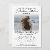 2 Foto von Virtual Graduation Party Elegant Script Einladung (Rückseite)