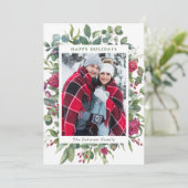 2 FOTO Wasserfarbe Winter Rose Blume Weihnachten (Stehend Vorderseite)