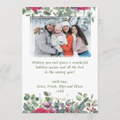 2 FOTO Wasserfarbe Winter Rose Blume Weihnachten (Rückseite)