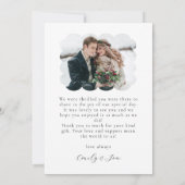 2 Foto Wavy Frame New Wedding Vielen Dank Karte (Rückseite)