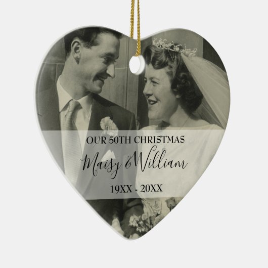 2 Foto Weihnachten zum Jubiläum Keramik Ornament (Rechts)