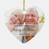 2 Foto Weihnachten zum Jubiläum Keramik Ornament (Hinten)