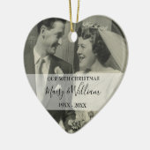 2 Foto Weihnachten zum Jubiläum Keramik Ornament (Links)