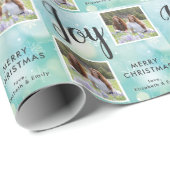 2 Foto Weihnachtsfeiertag Joy Geschenkpapier (Rolleneckpunkt)