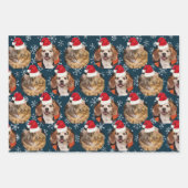 2 Foto-Weihnachtsmannmütze für "Heads Blue Aquamar Geschenkpapier Set (Vorderseite)