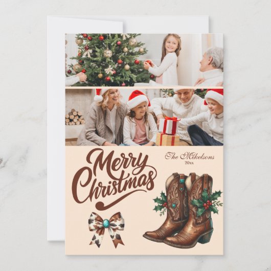 2 Foto Western Bow & Boots Weihnachten (Vorderseite)