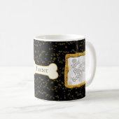 2 Foto Whimsical Dog Polka Dot Confetti Keepake Kaffeetasse (VorderseiteRechts)