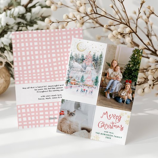 2 Foto Whimsical Winter Village Frohe Weihnachten