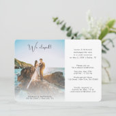 2 Foto Wir haben die elegante Heiratsankündigung g Einladung (Stehend Vorderseite)