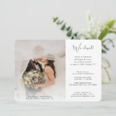 2 Foto Wir haben gerade verheiratet Ankündigung Ei (Stehend Vorderseite)