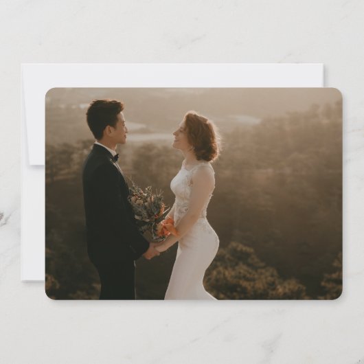 2 Foto Wir haben gerade verheiratet Ankündigung Ei (Rückseite)