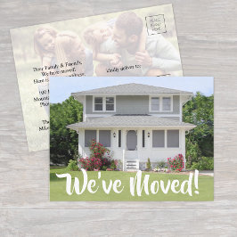 2 Foto Wir haben Skript verändert neue Adresse Ankündigungspostkarte