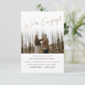 2 Foto Wir sind Verlobt Foto Party Einladung (Stehend Vorderseite)