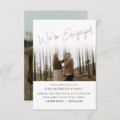 2 Foto Wir sind Verlobt Foto Party Einladung (Vorne/Hinten)