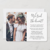 2 Foto Wir tippten die nicht einfache Hochzeitsemp Einladung (Vorderseite)