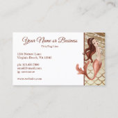 2 Foto Wunderschöne Meerjungfrau in Rose Gold Beac Visitenkarte (Vorderseite)