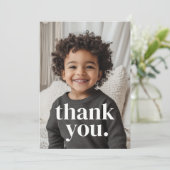 2. Foto zum Geburtstag - zwei Dankeskarte (Stehend Vorderseite)