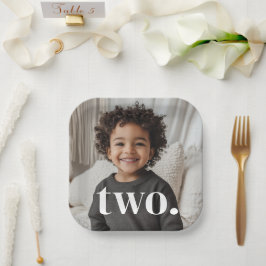 2. Foto zum Geburtstag - zwei Pappteller