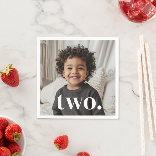 2. Foto zum Geburtstag - zwei Serviette (Beispiel)