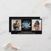 2 FotoCollage Bester Vater je Gruß hinzufügen Karte (Vorderseite/Rückseite Beispiel)