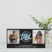 2 FotoCollage Bester Vater je Gruß hinzufügen Karte (Stehend Vorderseite)