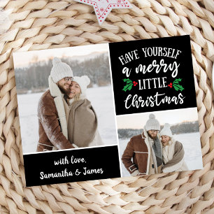 2 FotoCollage haben ein frohes, kleines Weihnachts Feiertagskarte