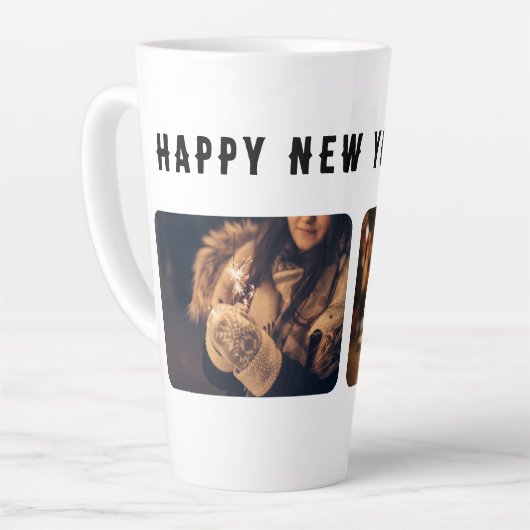 2 FotoCollage Happy New Year 2023 Milchtasse (Linke Ecke)