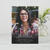 2 FotoCollage Moderne Graduierungsparty Einladung (Stehend Vorderseite)