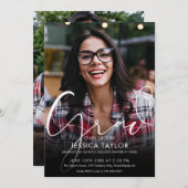 2 FotoCollage Moderne Graduierungsparty Einladung (Vorne/Hinten)