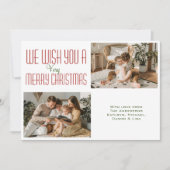 2 FotoCollage Moderne Minimalistische Weihnachten (Vorderseite)