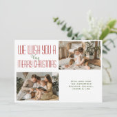 2 FotoCollage Moderne Minimalistische Weihnachten (Stehend Vorderseite)