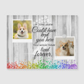 2 Fotocollage Pet Erinnerung Magnetkarte (Vorderseite)