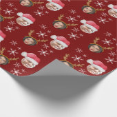 2 Fotocollage Santa und Reinreder Geschenkpapier (Ecke)