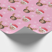 2 Fotocollage Santa und Reinreder Geschenkpapier (Ecke)