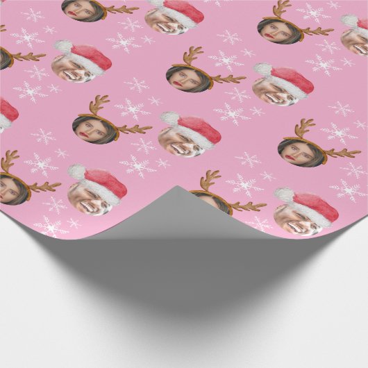 2 Fotocollage Santa und Reinreder Geschenkpapier (Ecke)