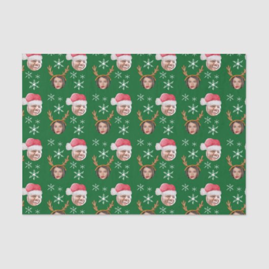 2 Fotocollage Santa und Reinreder Seidenpapier (Vorderseite)