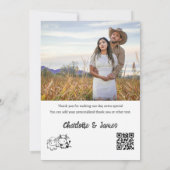 2 Fotografien Personalisiert Danke Moo Wedding (Rückseite)