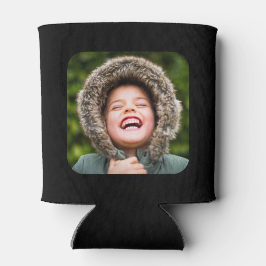 2 Fotomaterial in doppelseitigem Schwarz gerundet Dosenkühler (Rückseite)