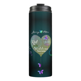 2 Fotos 3. Jade Glass Wedding Jubiläum Thermosbecher