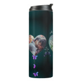 2 Fotos 3. Jade Glass Wedding Jubiläum Thermosbecher (Nach links gedreht)