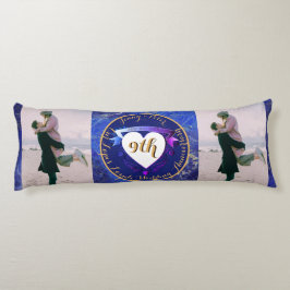 2 Fotos 9. Hochzeitstag Lapis Lazuli Seitenschläferkissen
